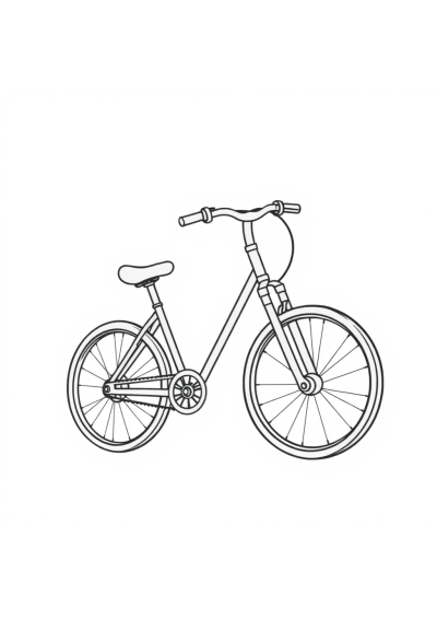 Wild Bicycle Coloring Page