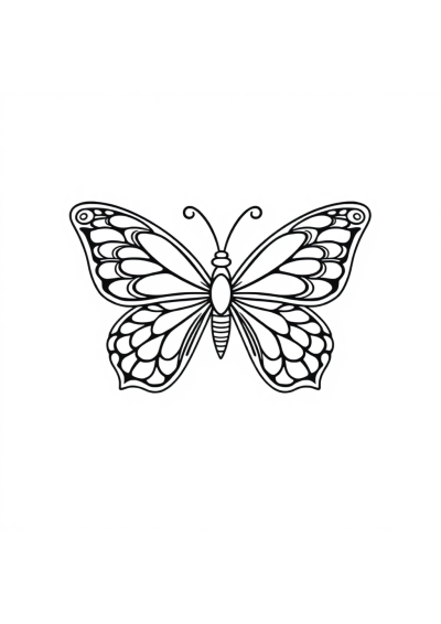 Wild Butterfly Mandala Coloring Page