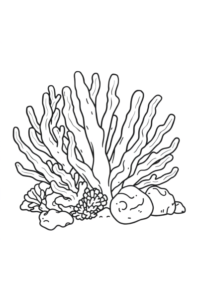Wild Coral Reef Coloring Page