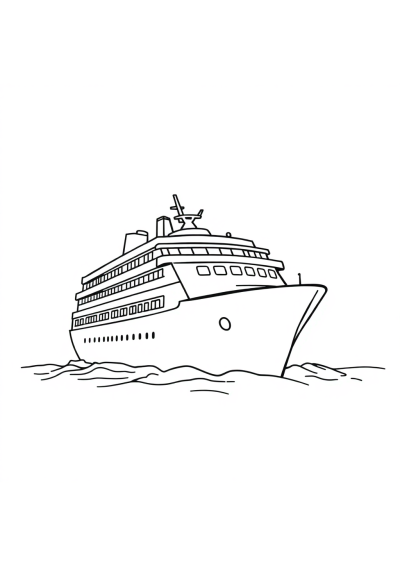 Wild Cruise Ship Coloring Page