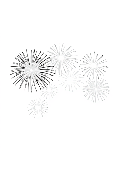 Wild Fireworks Celebration Coloring Page