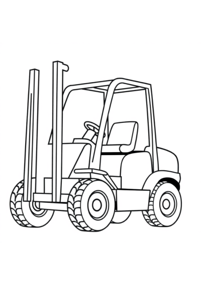 Wild Forklift Coloring Page