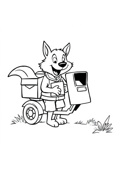 Wild Mail Carrier Coloring Page