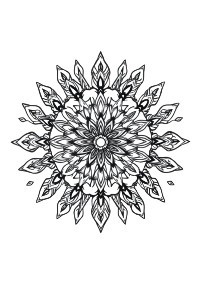 Wild Nature Inspired Mandala Coloring Page