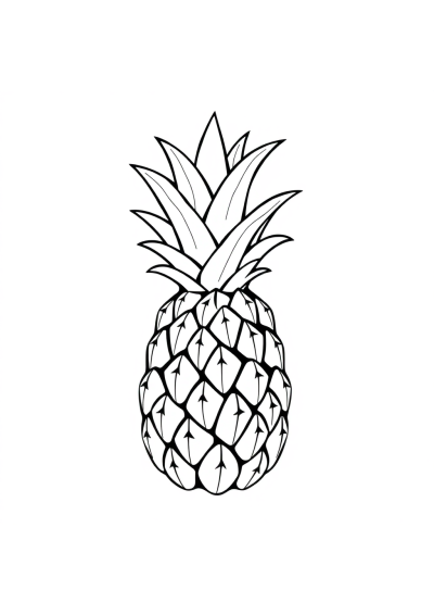 Wild Pineapple Coloring Page