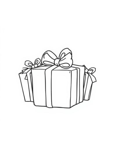 Wild Wrapped Presents Coloring Page