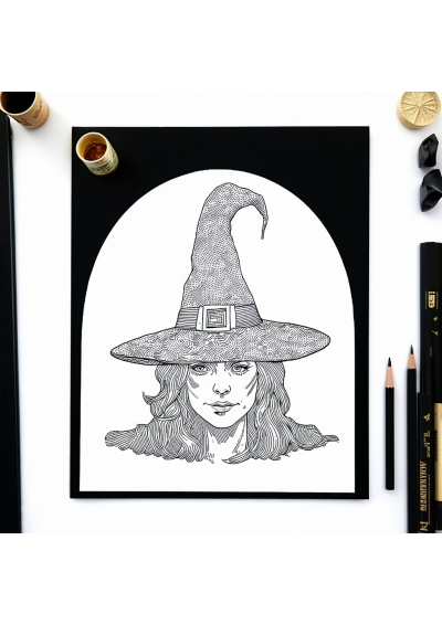 Witch Hat Coloring Page