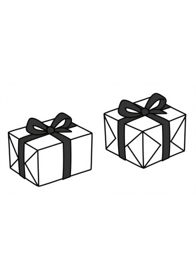 Wrapped Presents Coloring Page