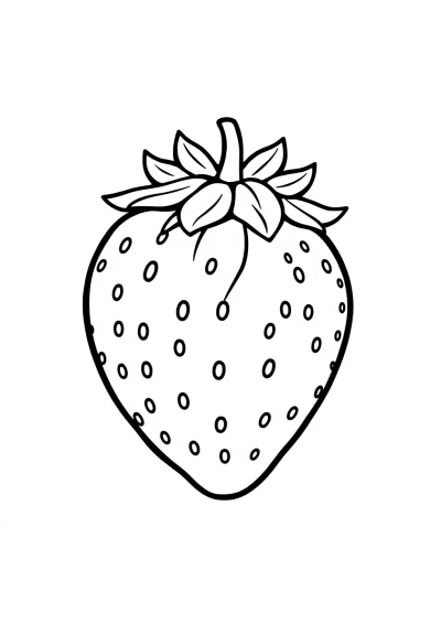 Zentangle Style Strawberry Coloring Page