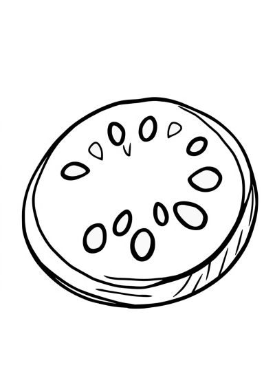 Zentangle Style Watermelon Slice Coloring Page